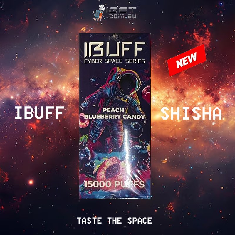 IBUFF SHISHA – PEACH BLUEBERRY CANDY- 15000 PUFFS