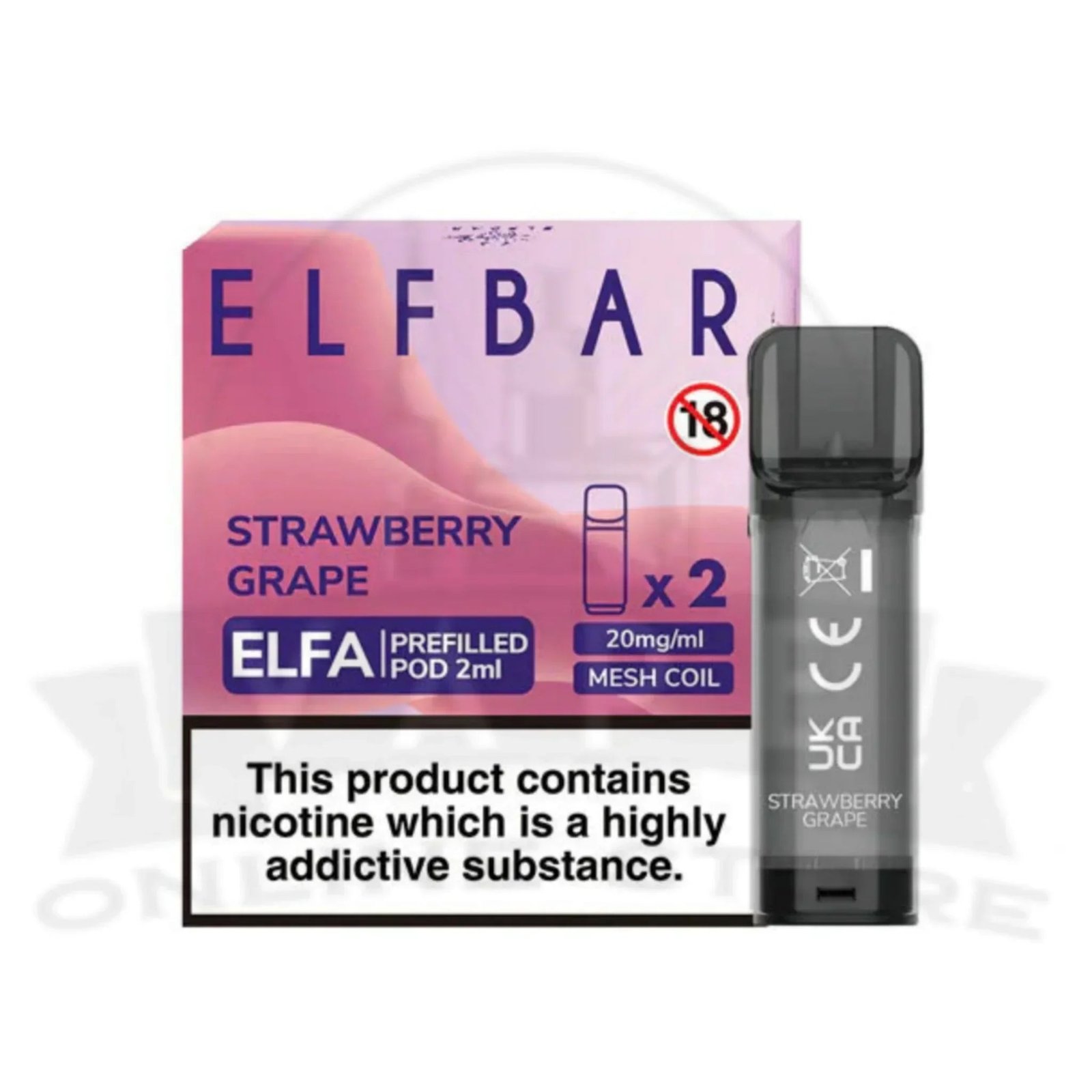Strawberry Grape Elfa Pre-filled Pods By Elf Bar