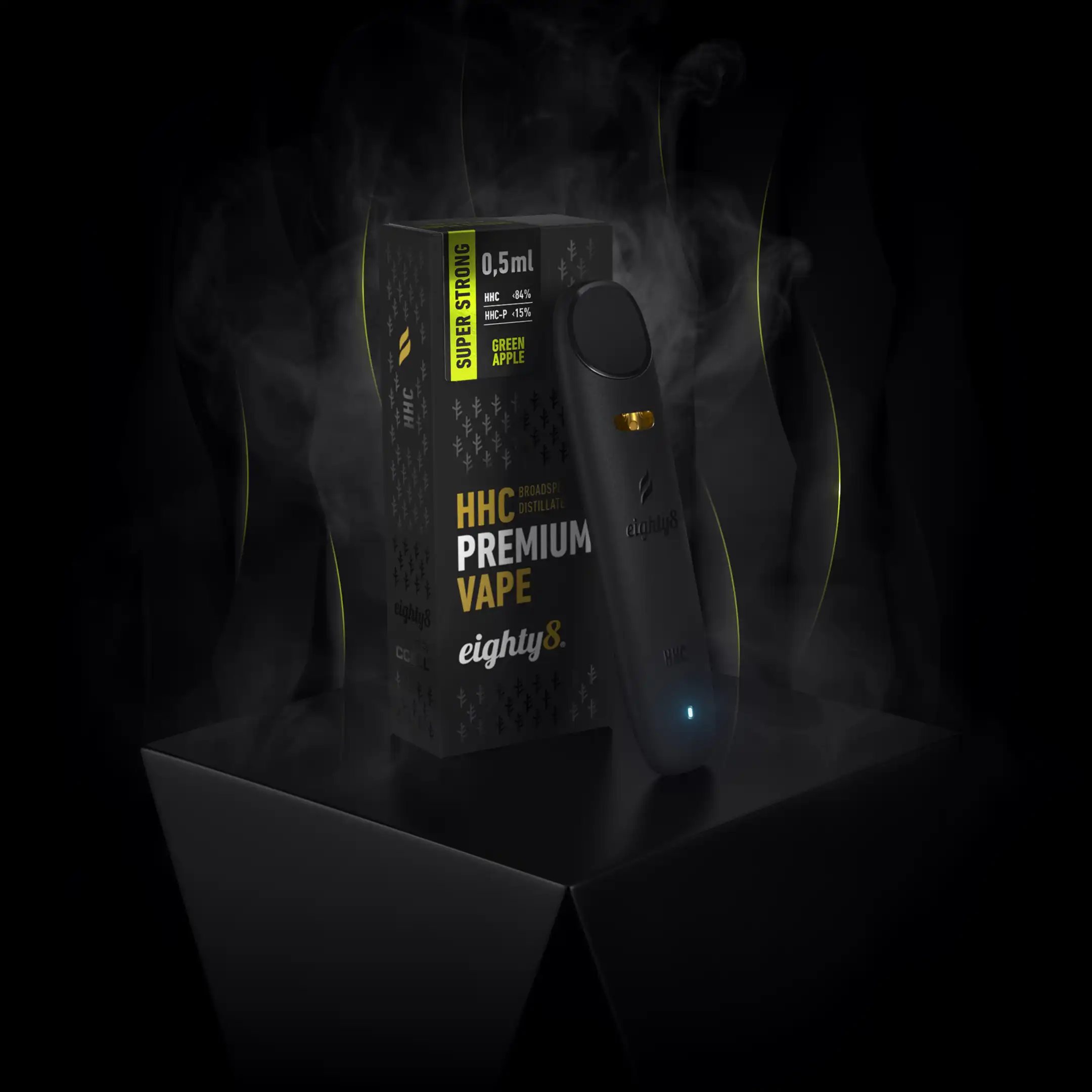 HHC Vape + HHC-P Eighty8 Vape Super Strong – Green Apple - Image 2